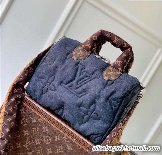 Affordable Price Louis Vuitton Speedy Bandouliere 25 Bag in Blue Jeans Nylon M26956 2025