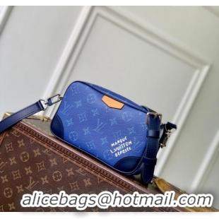 Best Price Louis Vuitton Mens Trocadero Wearable Wallet Bag in Monogram Heritage Canvas M26826 Ocean Blue 2025