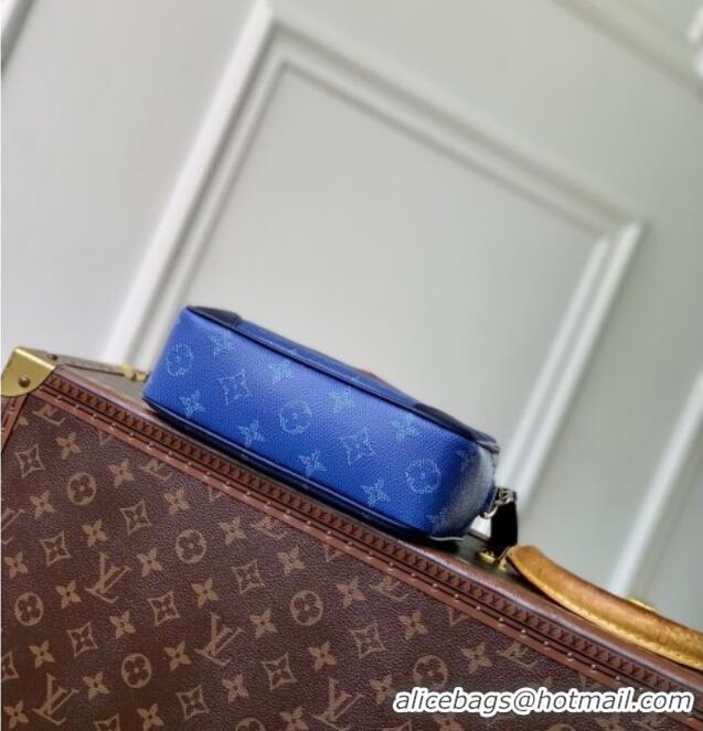 Best Price Louis Vuitton Mens Trocadero Wearable Wallet Bag in Monogram Heritage Canvas M26826 Ocean Blue 2025