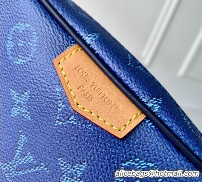 Best Price Louis Vuitton Mens Trocadero Wearable Wallet Bag in Monogram Heritage Canvas M26826 Ocean Blue 2025