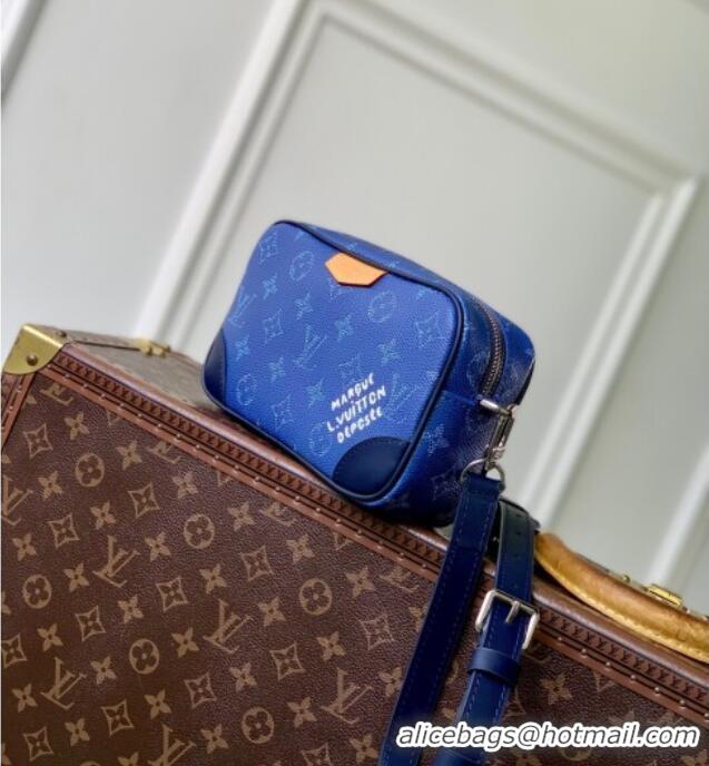 Best Price Louis Vuitton Mens Trocadero Wearable Wallet Bag in Monogram Heritage Canvas M26826 Ocean Blue 2025