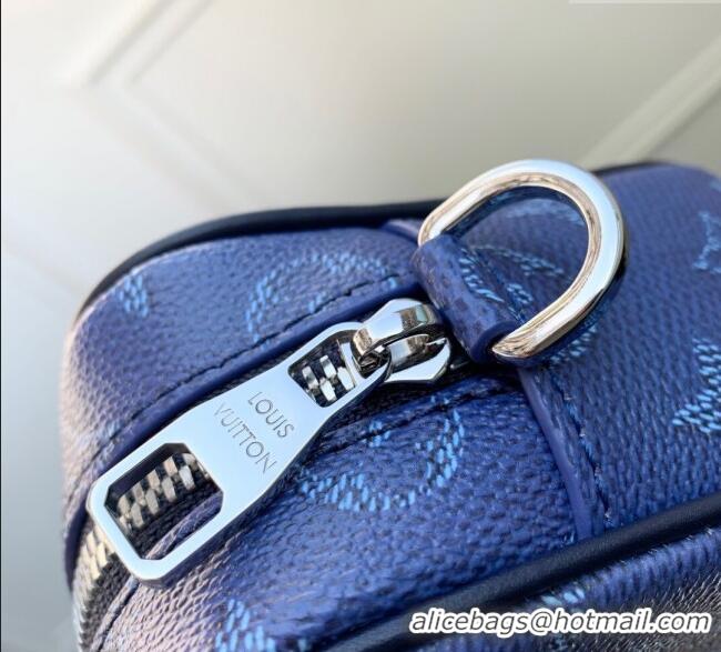 Best Price Louis Vuitton Mens Trocadero Wearable Wallet Bag in Monogram Heritage Canvas M26826 Ocean Blue 2025