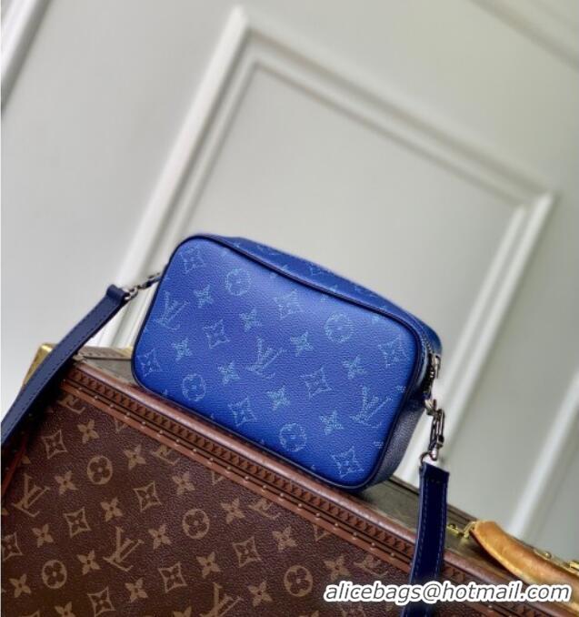 Best Price Louis Vuitton Mens Trocadero Wearable Wallet Bag in Monogram Heritage Canvas M26826 Ocean Blue 2025