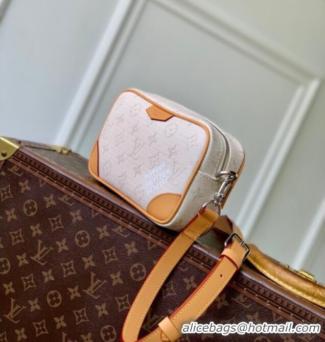 Unique Grade Louis Vuitton Mens Trocadero Wearable Wallet Bag in Monogram Heritage Canvas M27155 White 2025