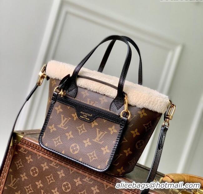 Best Price Louis Vuitton Neverfull Bandouliere Inside Out BB Bag in Monogram Canvas and Shearling M26315 2025