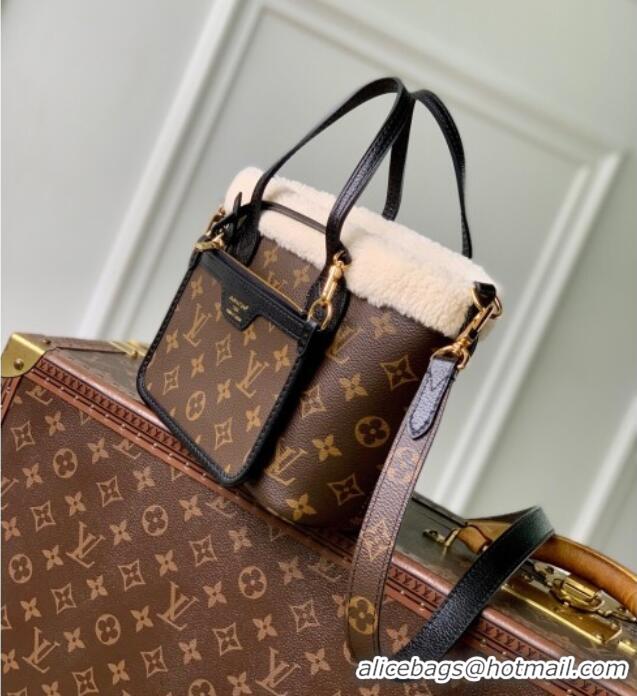 Best Price Louis Vuitton Neverfull Bandouliere Inside Out BB Bag in Monogram Canvas and Shearling M26315 2025