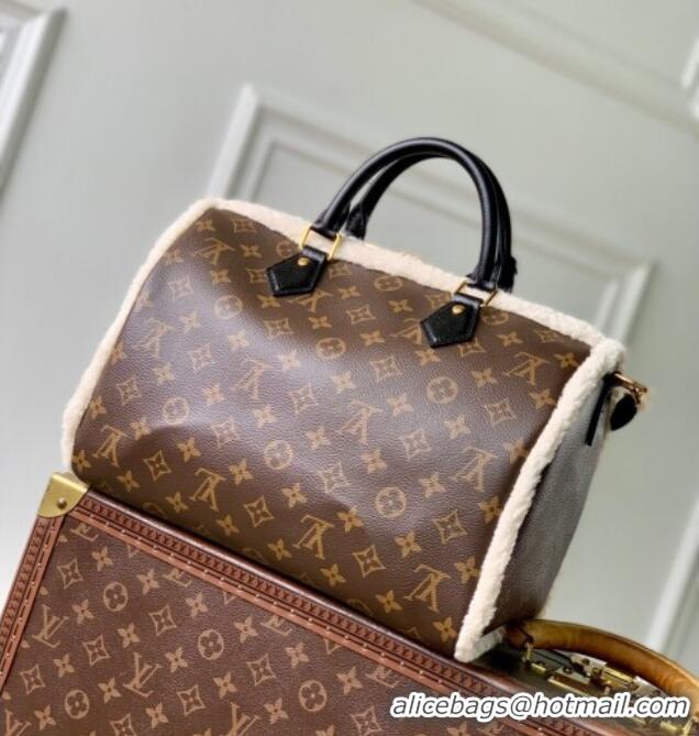 Affordable Price Louis Vuitton Speedy Soft 30 Teddy Bag in Monogram Canvas and Shearling M26326 2025