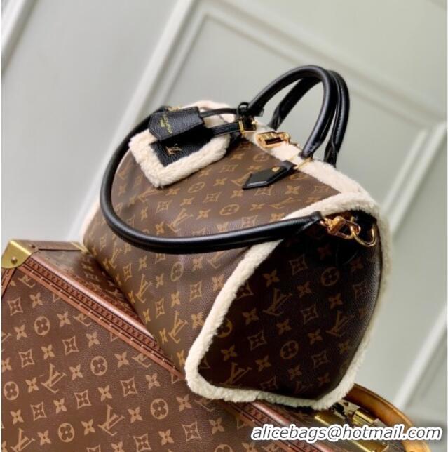 Affordable Price Louis Vuitton Speedy Soft 30 Teddy Bag in Monogram Canvas and Shearling M26326 2025