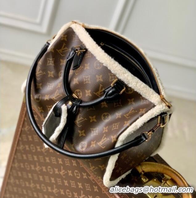 Affordable Price Louis Vuitton Speedy Soft 30 Teddy Bag in Monogram Canvas and Shearling M26326 2025