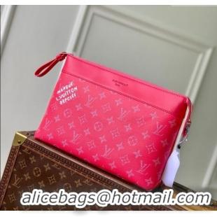 Super Quality Louis Vuitton Pochette Voyage Souple Pouch in Monogram Heritage Canvas M12665 Pink 2025