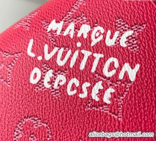 Super Quality Louis Vuitton Pochette Voyage Souple Pouch in Monogram Heritage Canvas M12665 Pink 2025