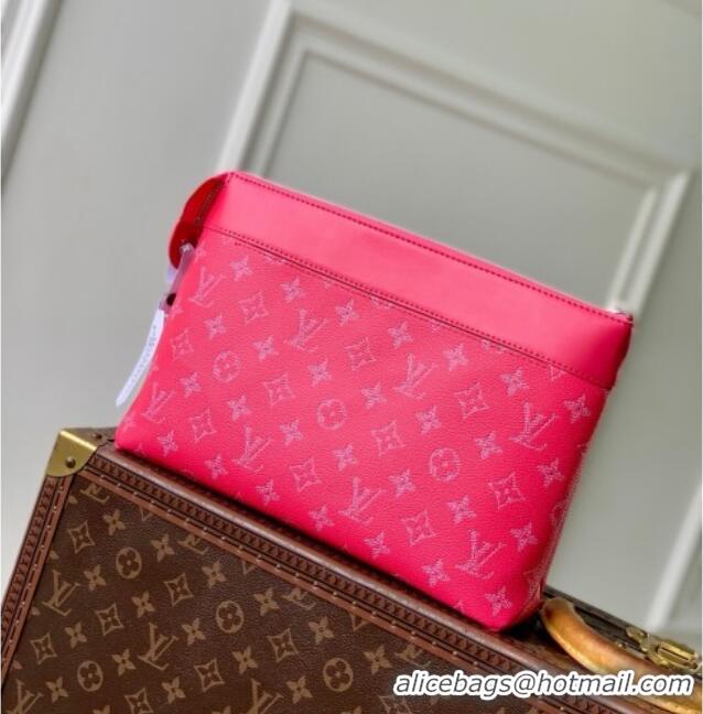 Super Quality Louis Vuitton Pochette Voyage Souple Pouch in Monogram Heritage Canvas M12665 Pink 2025