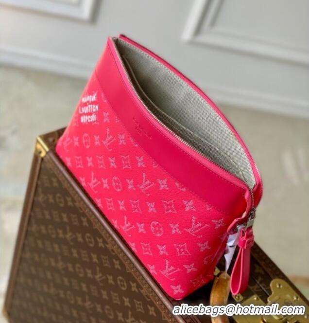 Super Quality Louis Vuitton Pochette Voyage Souple Pouch in Monogram Heritage Canvas M12665 Pink 2025