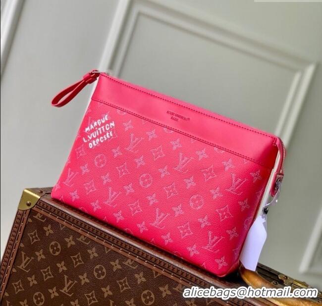 Super Quality Louis Vuitton Pochette Voyage Souple Pouch in Monogram Heritage Canvas M12665 Pink 2025