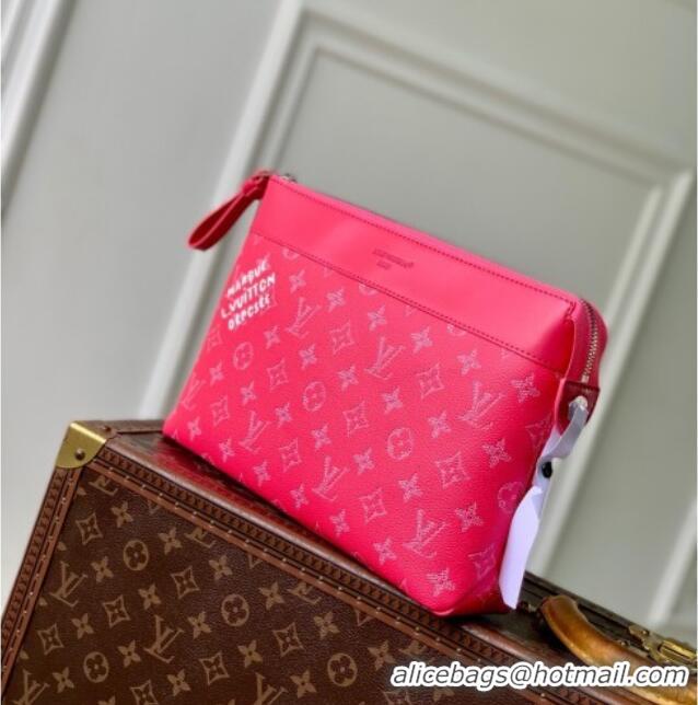 Super Quality Louis Vuitton Pochette Voyage Souple Pouch in Monogram Heritage Canvas M12665 Pink 2025