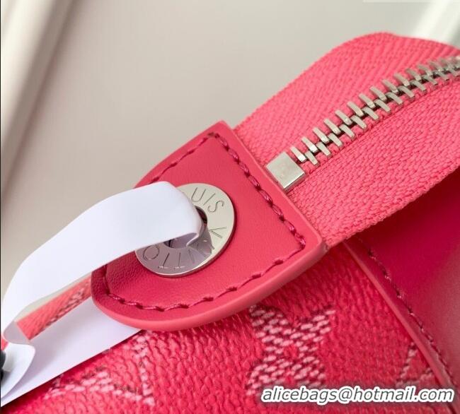 Super Quality Louis Vuitton Pochette Voyage Souple Pouch in Monogram Heritage Canvas M12665 Pink 2025