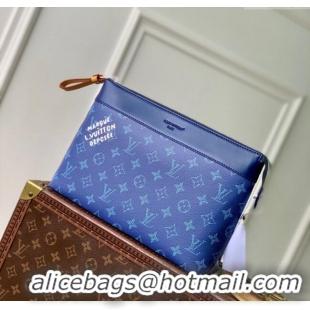 Affordable Price Louis Vuitton Pochette Voyage Souple Pouch in Monogram Heritage Canvas M12665 Blue 2025