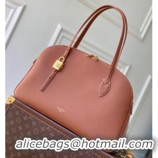 Shop Grade Louis Vuitton Low Key Duffle Tote Bag in Black Calf leather M26257 Cognac Brown 2025