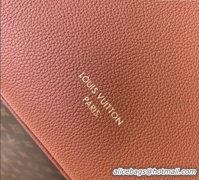 Shop Grade Louis Vuitton Low Key Duffle Tote Bag in Black Calf leather M26257 Cognac Brown 2025