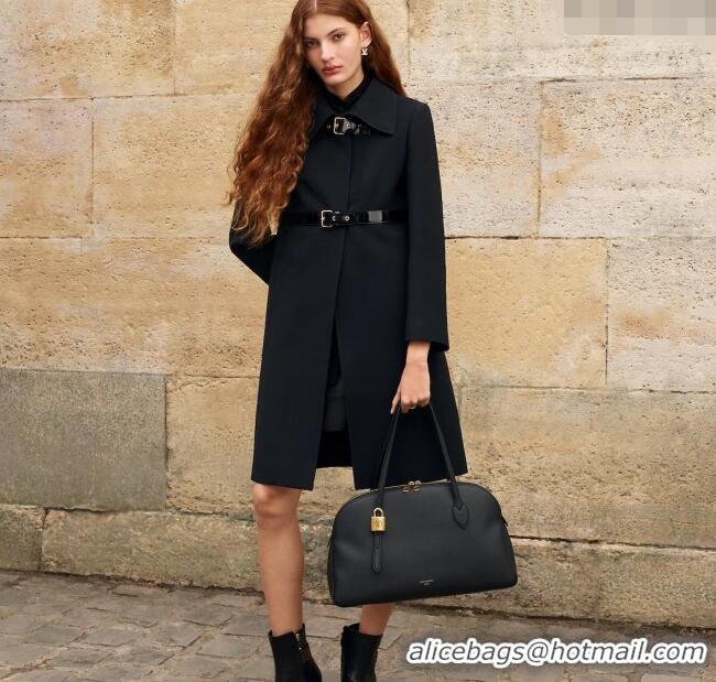 Shop Grade Louis Vuitton Low Key Duffle Tote Bag in Black Calf leather M26257 Cognac Brown 2025