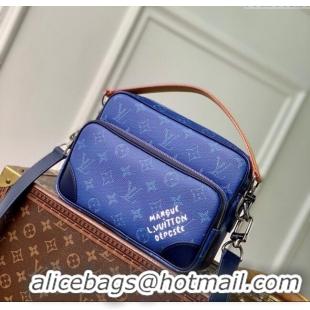 Top Quality Louis Vuitton Mens Nil bag in Ocean Blue Monogram Heritage Canvas M26823 2025