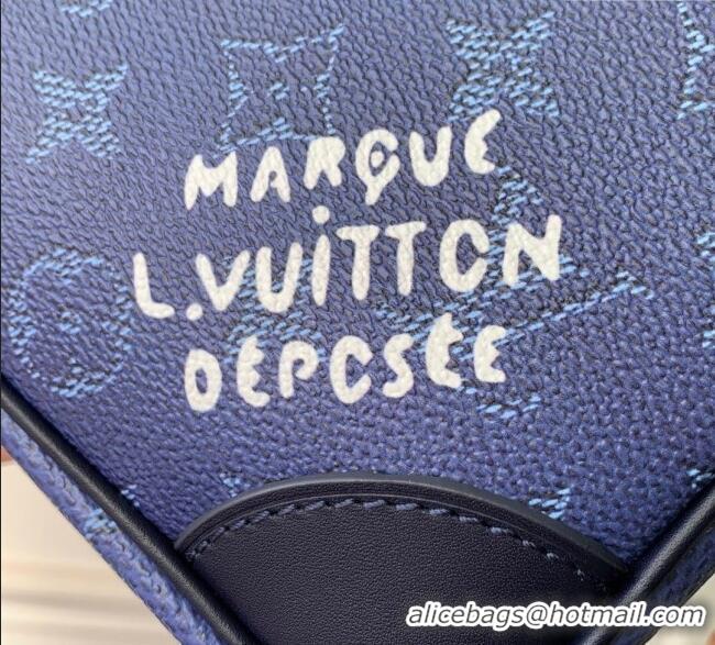 Top Quality Louis Vuitton Mens Nil bag in Ocean Blue Monogram Heritage Canvas M26823 2025