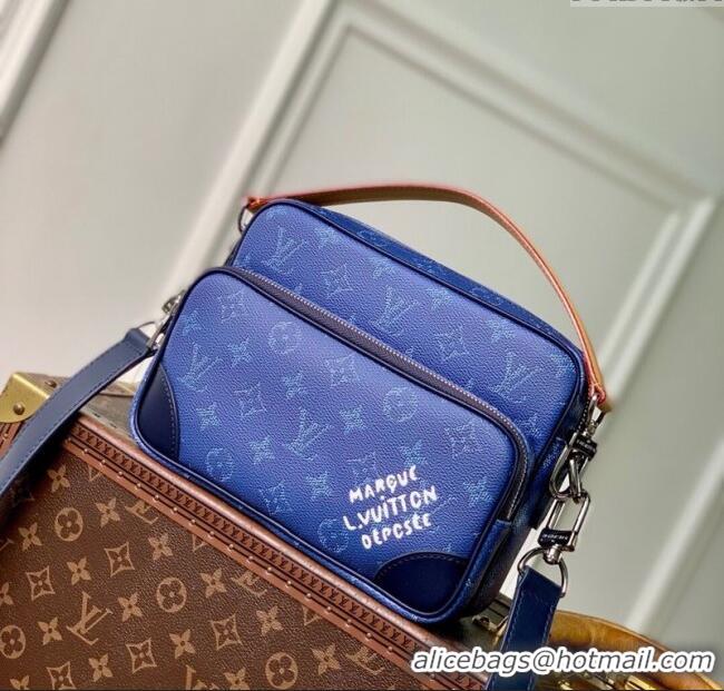 Top Quality Louis Vuitton Mens Nil bag in Ocean Blue Monogram Heritage Canvas M26823 2025
