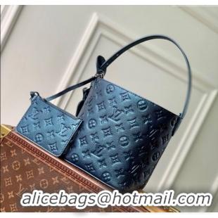 Good Product Louis Vuitton All In BB Bucket Bag in Shimmery Ink Blue Leather M26430 2025