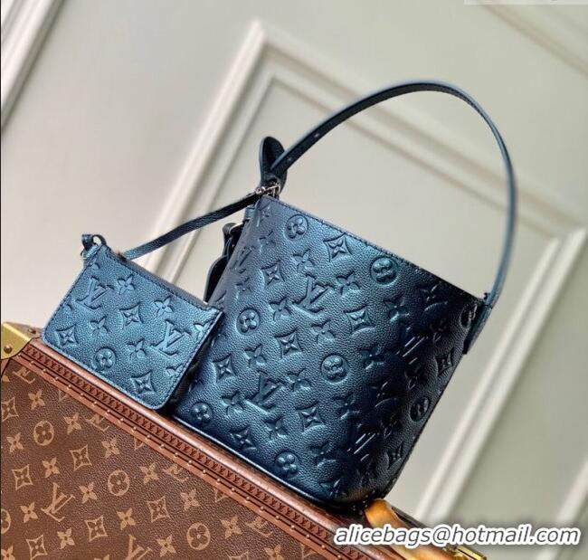 Good Product Louis Vuitton All In BB Bucket Bag in Shimmery Ink Blue Leather M26430 2025