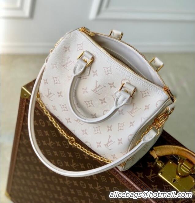 Top Quality Louis Vuitton Speedy Bandouliere 25 Bag in Monogram Leather M26690 White 2025