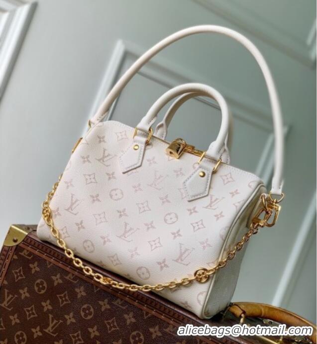 Top Quality Louis Vuitton Speedy Bandouliere 25 Bag in Monogram Leather M26690 White 2025