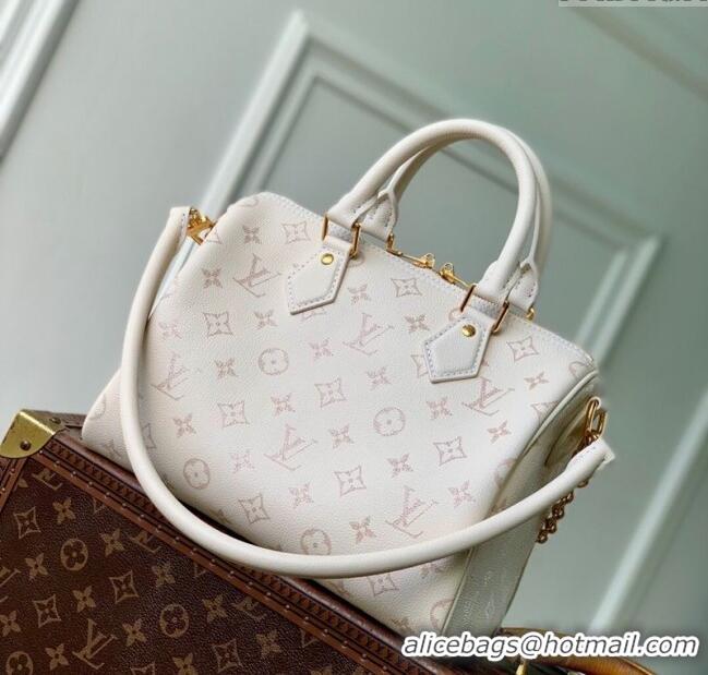 Top Quality Louis Vuitton Speedy Bandouliere 25 Bag in Monogram Leather M26690 White 2025
