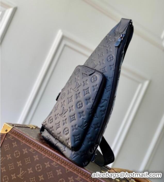 Good Product Louis Vuitton Mens Duo Slingbag in Black Monogram Shadow Leather M26730 2025