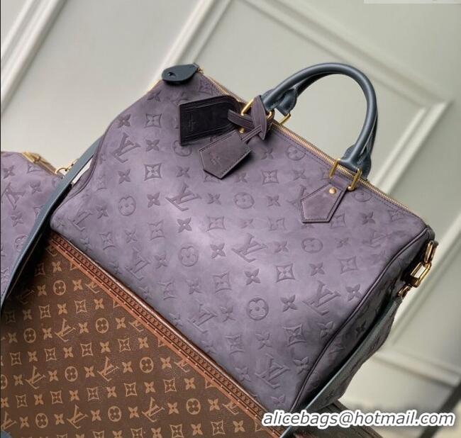 Super Quality Louis Vuitton Speedy P9 Bandouliere 40 Bag in M15225 Grey Suede 2025