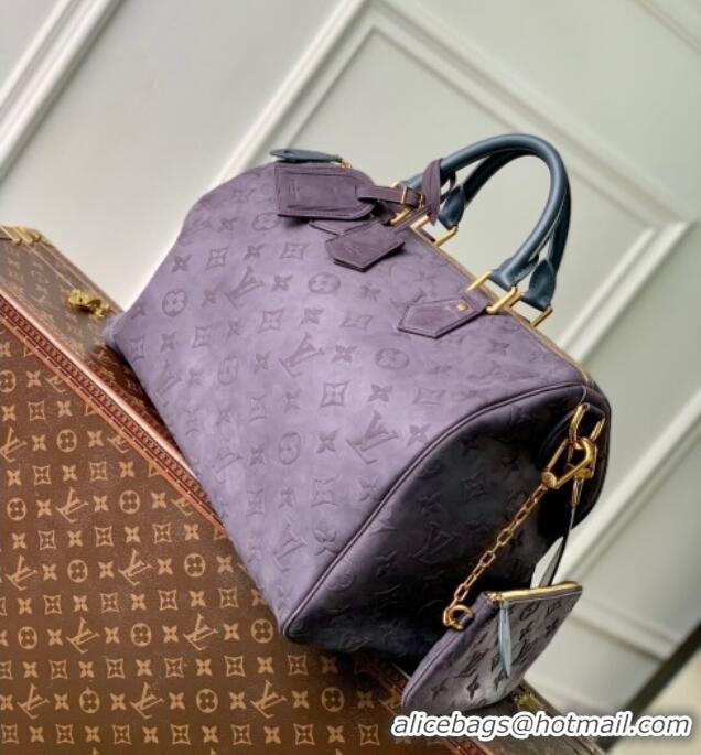 Super Quality Louis Vuitton Speedy P9 Bandouliere 40 Bag in M15225 Grey Suede 2025