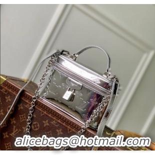 Best Price Louis Vuitton Vanity Chain Pouch bag in Silver Canvas M26097 2025