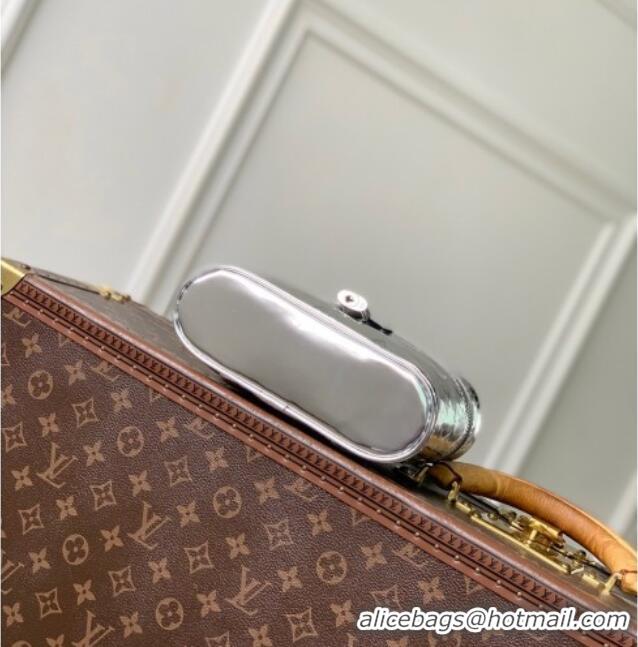 Best Price Louis Vuitton Vanity Chain Pouch bag in Silver Canvas M26097 2025
