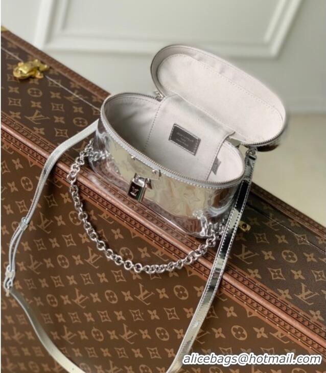 Best Price Louis Vuitton Vanity Chain Pouch bag in Silver Canvas M26097 2025