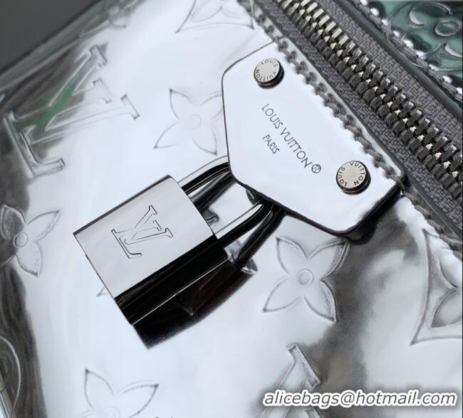 Best Price Louis Vuitton Vanity Chain Pouch bag in Silver Canvas M26097 2025