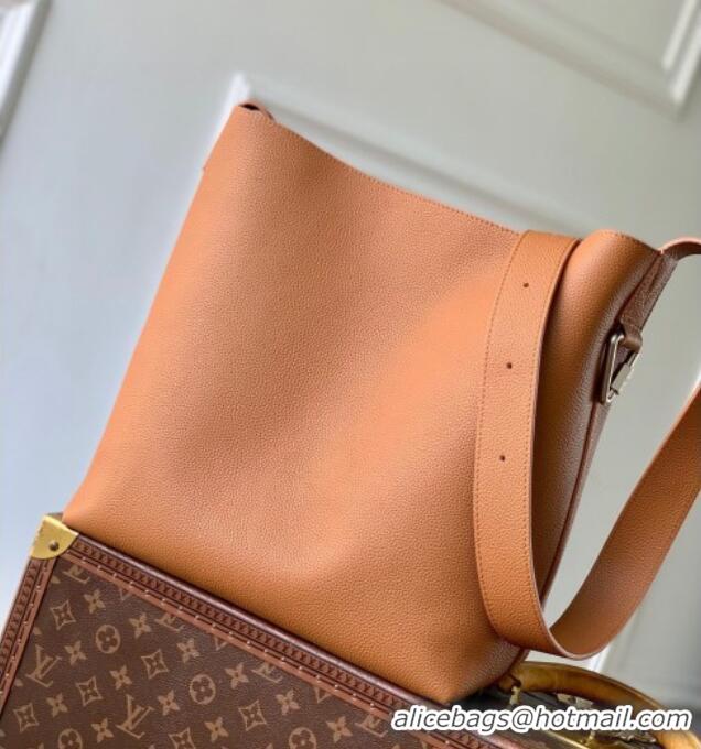 Super Quality Louis Vuitton Mens Verso Hobo Bag in LV Touch Leather M26745 Tan Brown 2025