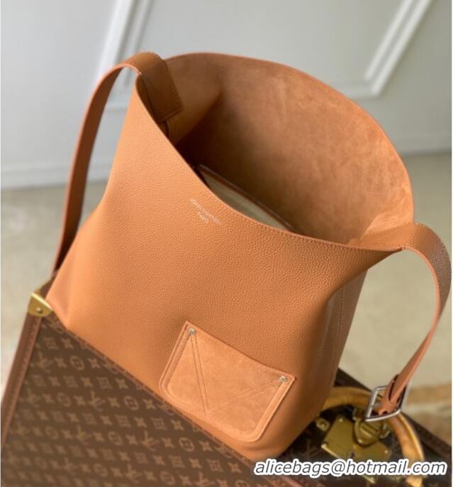 Super Quality Louis Vuitton Mens Verso Hobo Bag in LV Touch Leather M26745 Tan Brown 2025