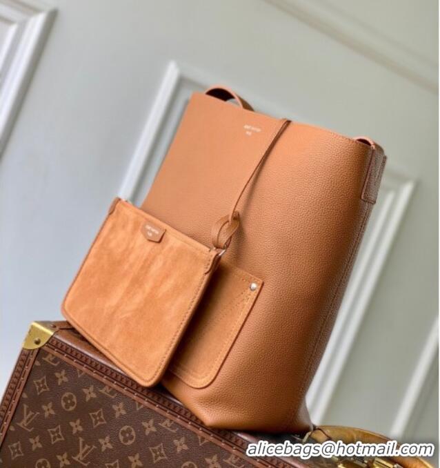 Super Quality Louis Vuitton Mens Verso Hobo Bag in LV Touch Leather M26745 Tan Brown 2025