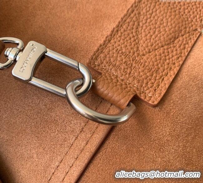 Super Quality Louis Vuitton Mens Verso Hobo Bag in LV Touch Leather M26745 Tan Brown 2025