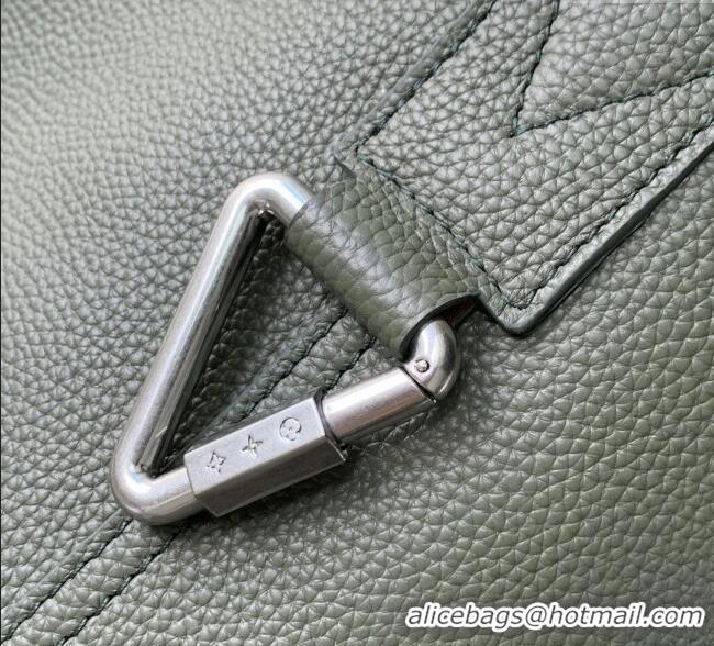 Famous Brand Louis Vuitton Mens Verso Hobo Bag in LV Touch Leather M26747 Khaki Green 2025