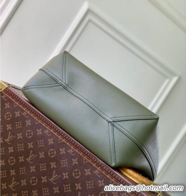 Famous Brand Louis Vuitton Mens Verso Hobo Bag in LV Touch Leather M26747 Khaki Green 2025
