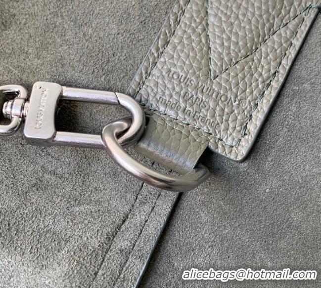 Famous Brand Louis Vuitton Mens Verso Hobo Bag in LV Touch Leather M26747 Khaki Green 2025