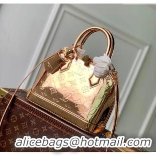 Unique Discount Louis Vuitton Alma BB bag in Gold-Tone Coated canvas M27037 2025