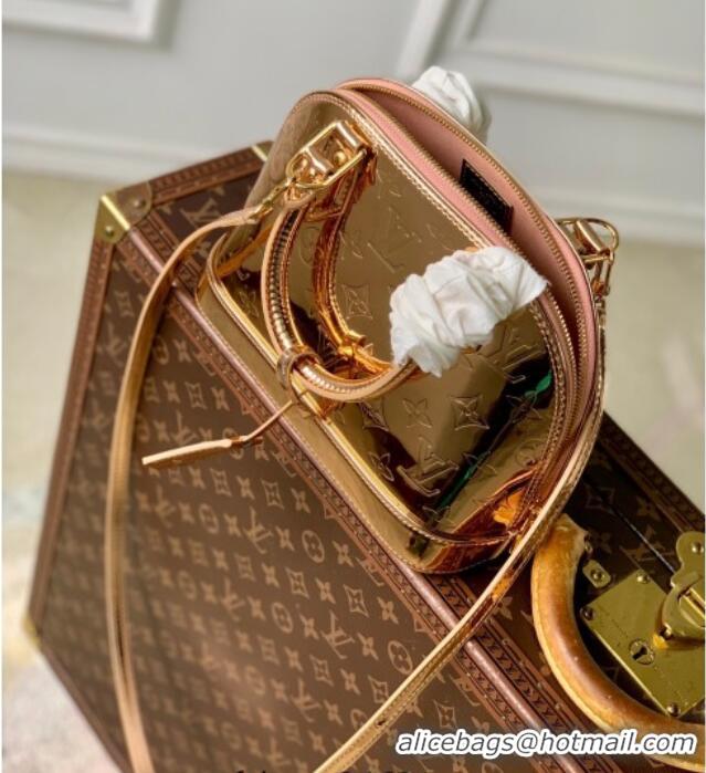 Unique Discount Louis Vuitton Alma BB bag in Gold-Tone Coated canvas M27037 2025