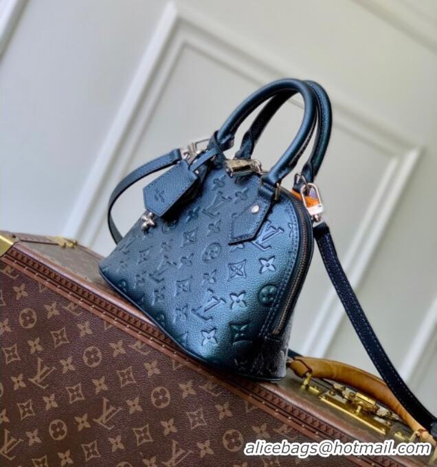 Reasonable Price Louis Vuitton Alma BB bag in Shimmery M26686 Ink Blue Leather 2025