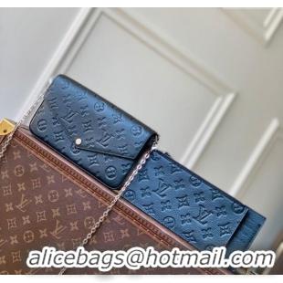 Affordable Price Louis Vuitton Pochette Felicie Mini Bag Shimmery M27048 Ink Blue 2025